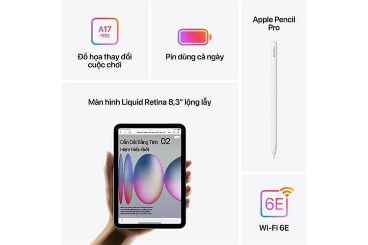Máy tính bảng iPad mini 7 WiFi 128GB
